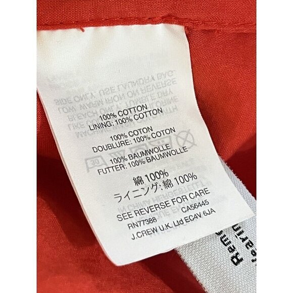 J Crew Orange Eyelet Shift Dress G1269 Flutter Sleeve Sz 10 - Picture 6 of 6